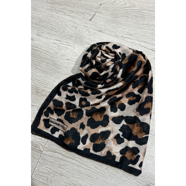 Dijital Soft Leopar Eşarp 01AK